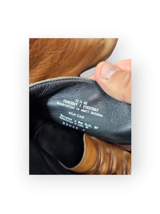 Thursday Boot Co. Cadet Cap-Toe Leather Boots Walnut Size 12.5 main image 5